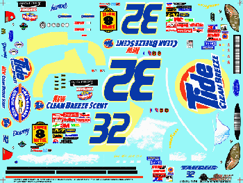 Slixx Decals 2002 #32 TIDE CLEAN BREEZE TAURUS