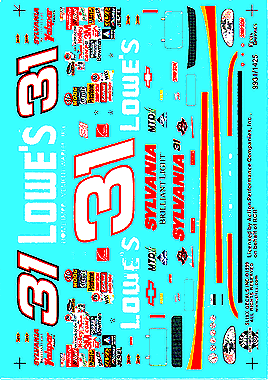 Slixx Decals 99 #31 LOWES MONTE CARLO