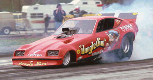 Slixx Decals Inc., Jungle Jim's Last Monza Funny Car Slixx Decals Inc., Jungle Jim's Last Monza Funny Car