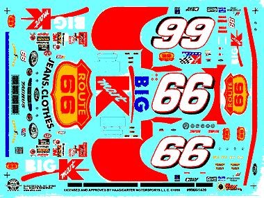 Slixx Decals 99 #66 SUPER K-MART TAURUS