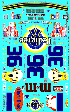 Slixx Decals 99 #36 PEDIGREE PONTIAC